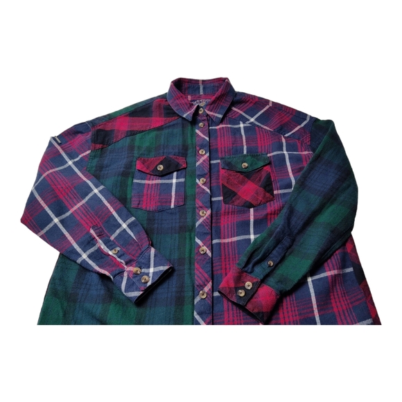 Superdry‎ Bailee Mixed Check Shirt US Size 6 100% Cotton Plaid Flannel Button up - Picture 13 of 13